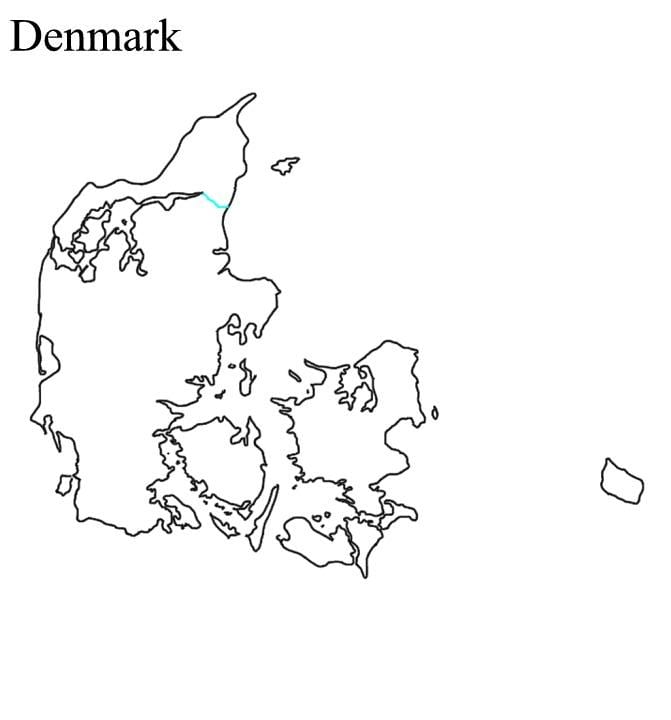 prázdna mapa dánska