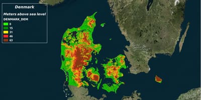 Mapa dánska klímy 