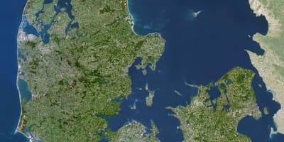 Mapa dánska satelit 