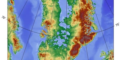 Mapa dánska topografické