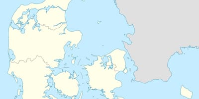 Mapa dánska vektor