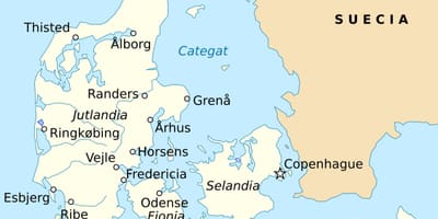 Mapa z fredericia dánsko
